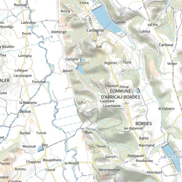 Plan cartographique de Lac de Cadillon