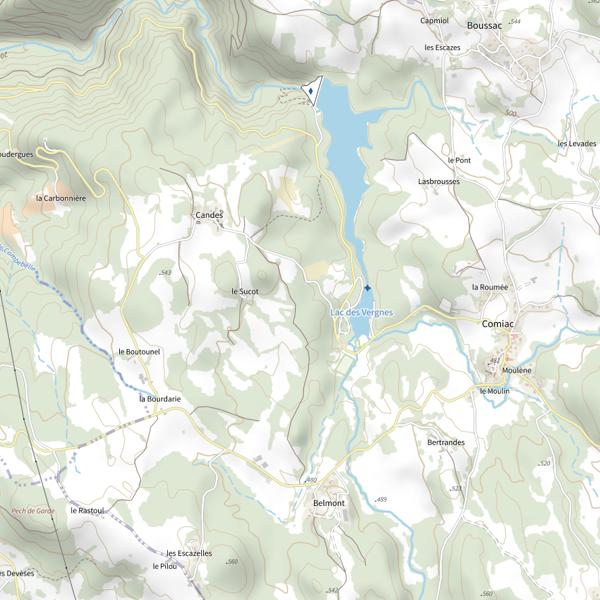Plan cartographique de Lac de Candes