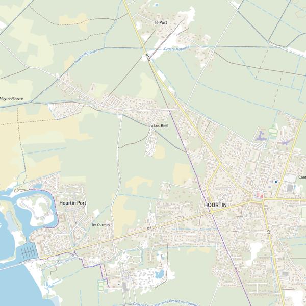Plan cartographique de Lac de Carcans-Hourtin
