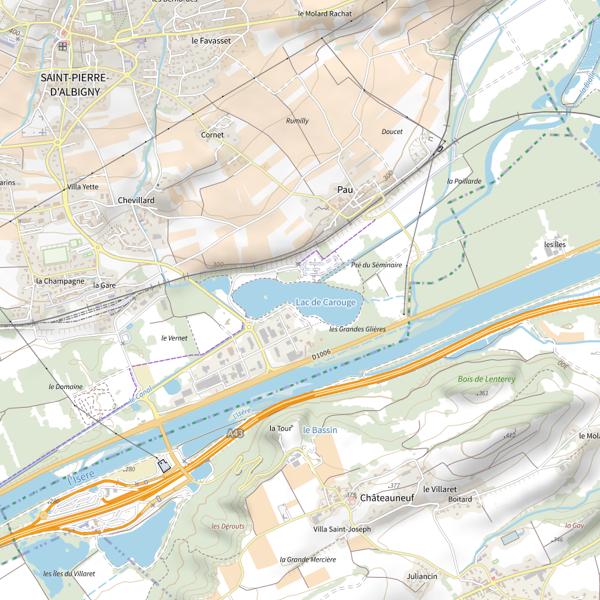 Plan cartographique de Lac de Carouge