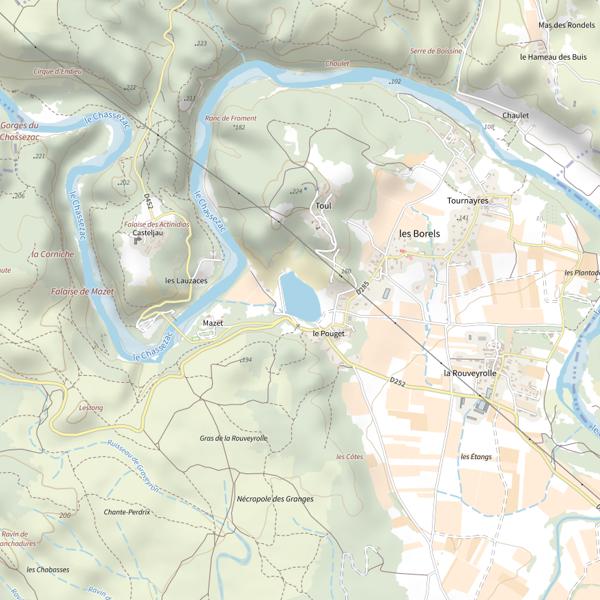 Plan cartographique de Lac de Casteljau