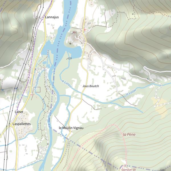 Plan cartographique de Lac de Castet