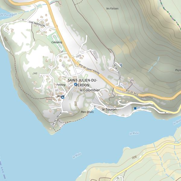 Plan cartographique de Lac de Castillon