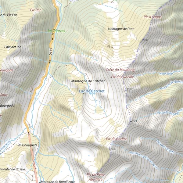 Plan cartographique de Lac de Catchet