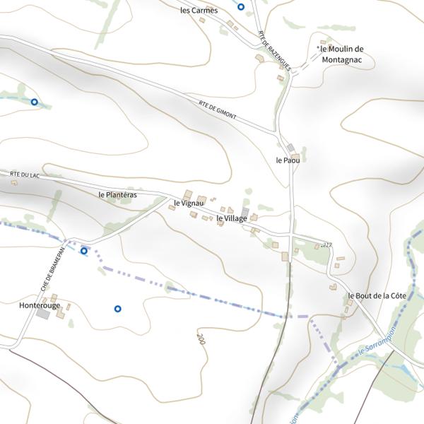 Plan cartographique de Lac de Catonvielle