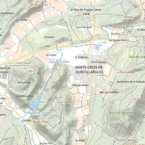 Plan cartographique de Lac de Ceceles