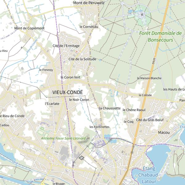 Plan cartographique de Lac de Chabaud Latour