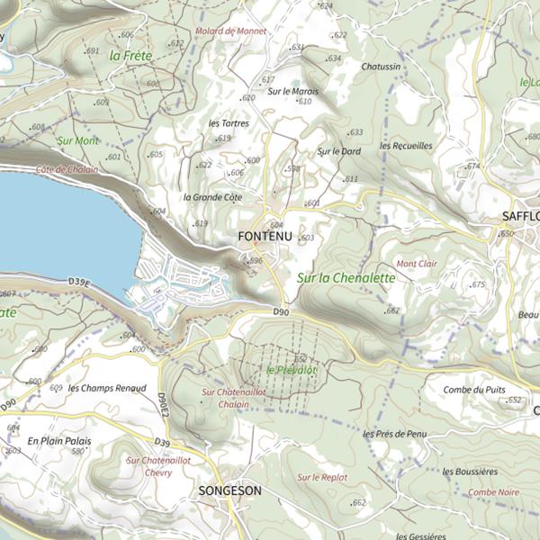 Plan cartographique de Lac de Chalain