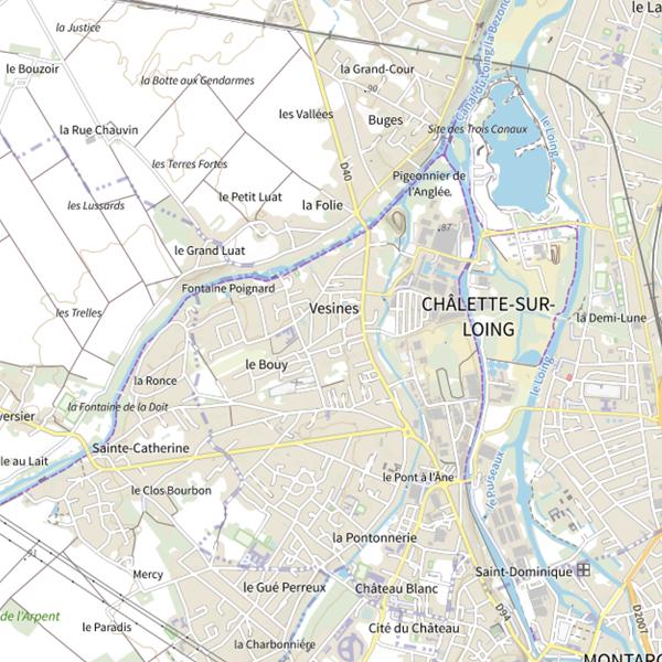 Plan cartographique de Lac de Chalettes