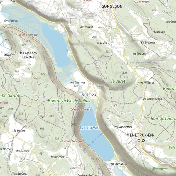 Plan cartographique de Lac de Chambly