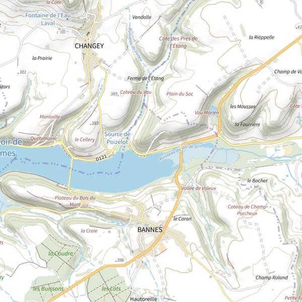 Plan cartographique de Lac de Charmes