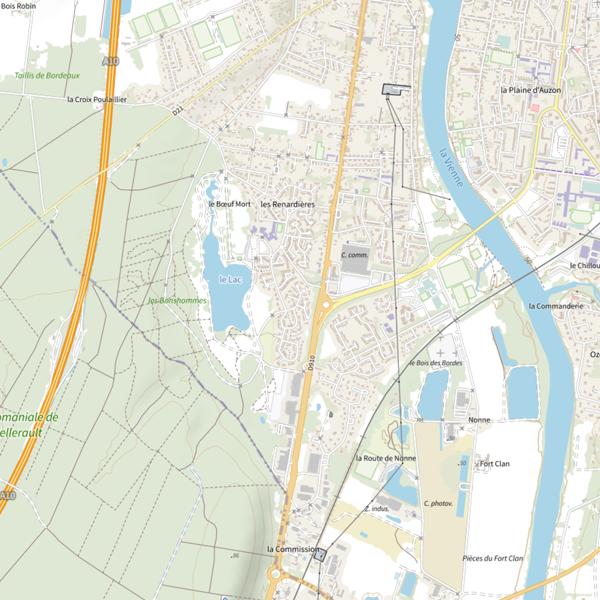 Plan cartographique de Lac de Chatellerault