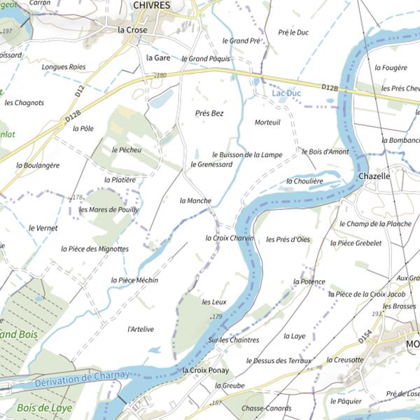 Plan cartographique de Lac de Chivres