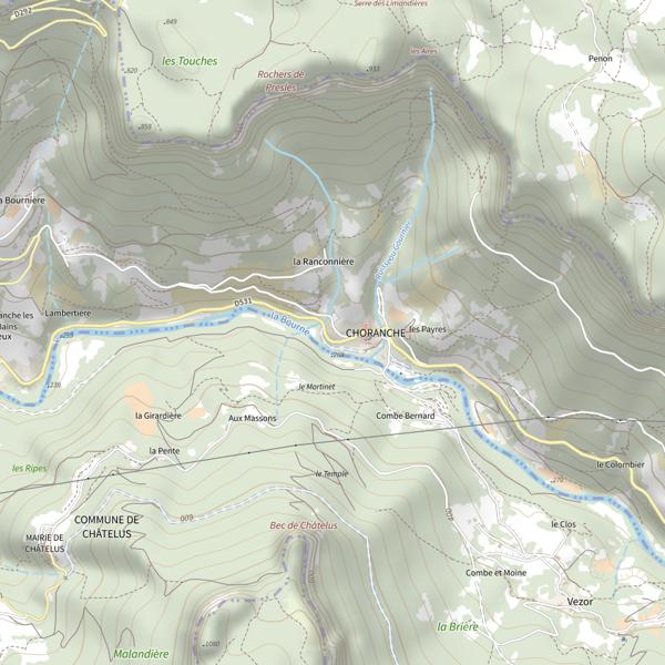 Plan cartographique de Lac de Choranche