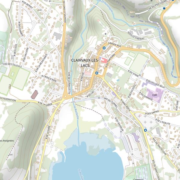 Plan cartographique de Lac de Clairvaux