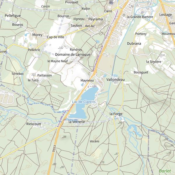 Plan cartographique de Lac de Clarens
