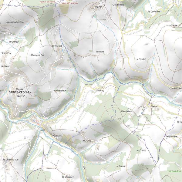 Plan cartographique de Lac de Couzon
