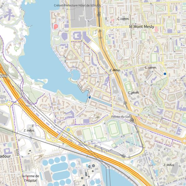 Plan cartographique de Lac de Créteil
