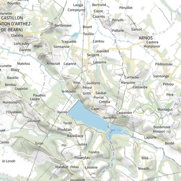 Plan cartographique de Lac de Doazon