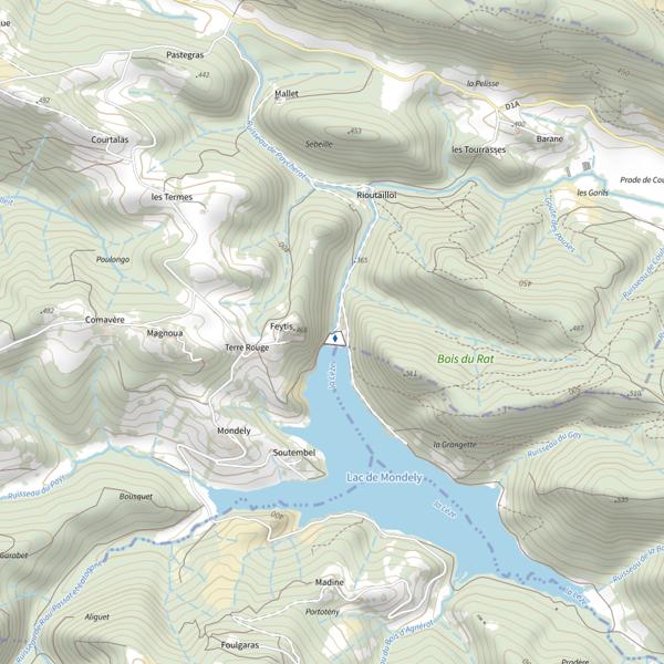 Plan cartographique de Lac de Filhet