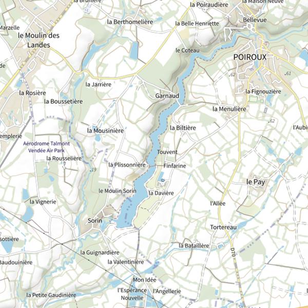 Plan cartographique de Lac de Finfarine
