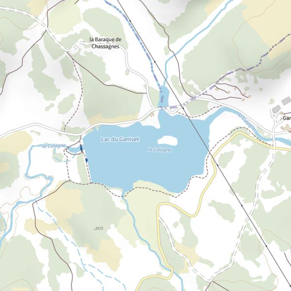 Plan cartographique de Lac de Ganivet
