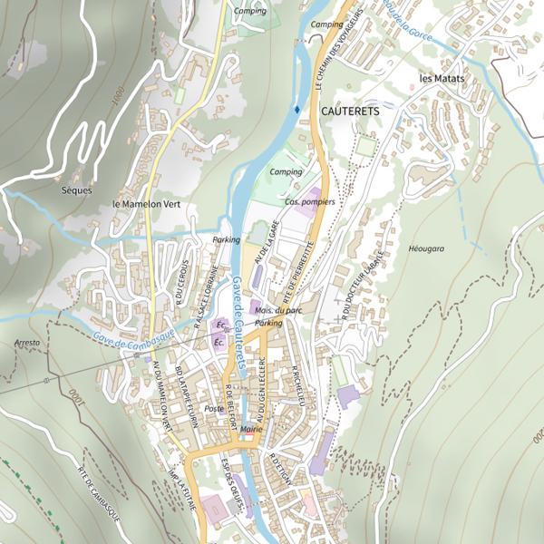 Plan cartographique de Lac de Gaube