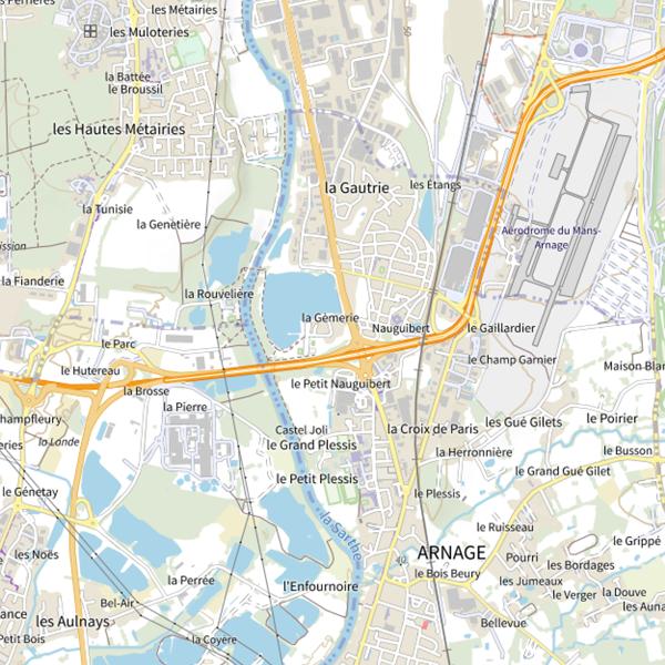 Plan cartographique de Lac de Gémerie