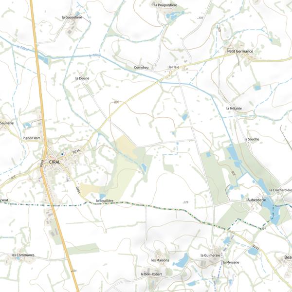 Plan cartographique de Lac de Genesis