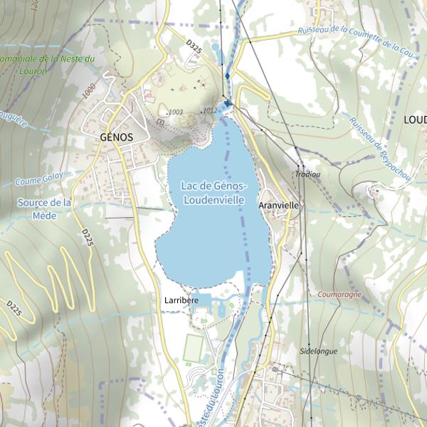Plan cartographique de Lac de Génos-Loudenvielle
