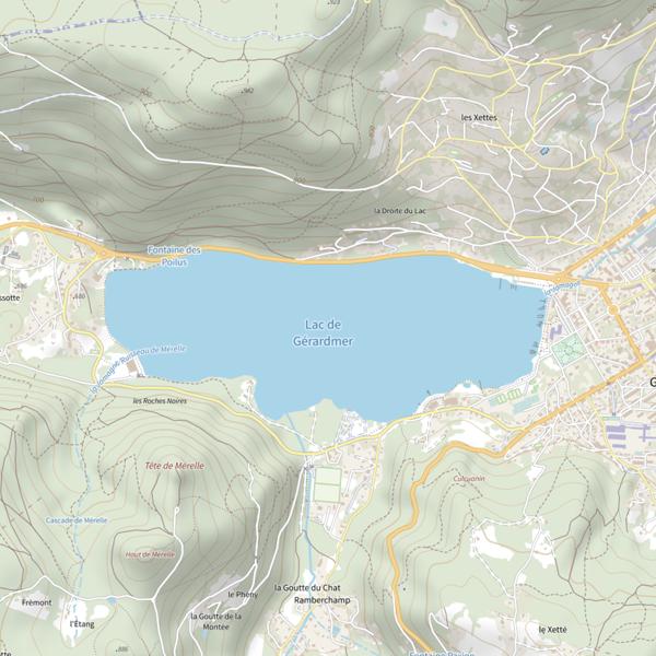 Plan cartographique de Lac de Gérardmer