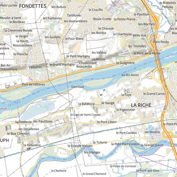 Plan cartographique de Lac de Gevrioux