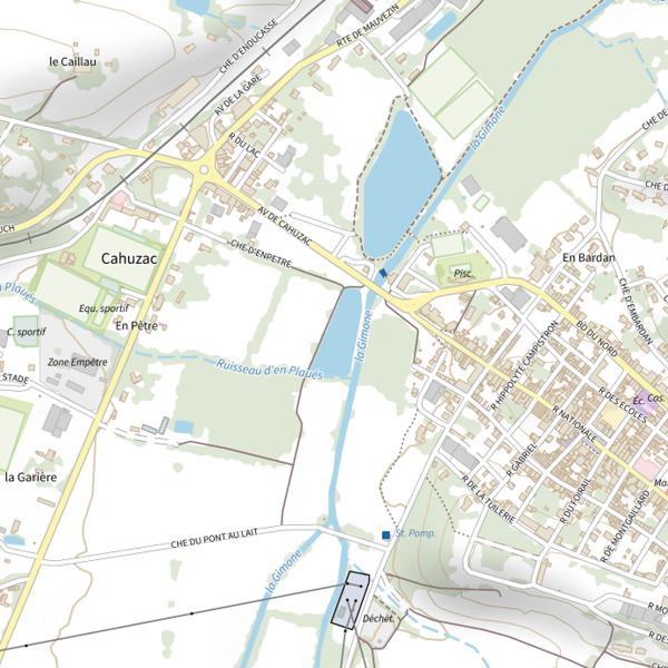 Plan cartographique de Lac de Gimont