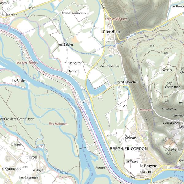 Plan cartographique de Lac de Glandieu