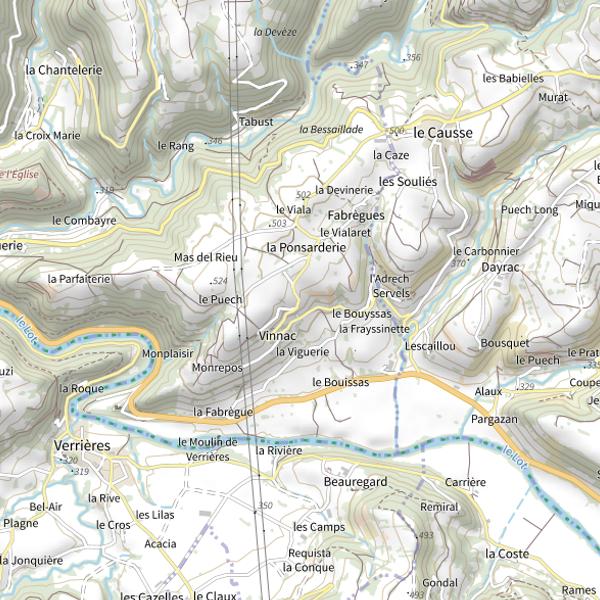 Plan cartographique de Lac de Golinhac