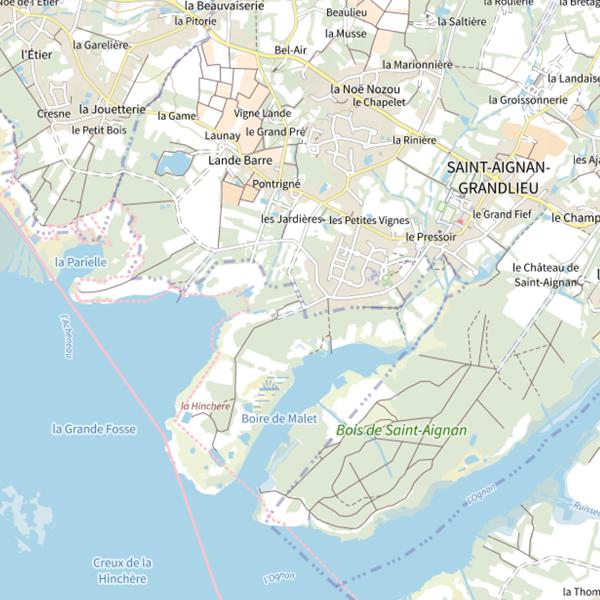Plan cartographique de Lac de Grand Lieu