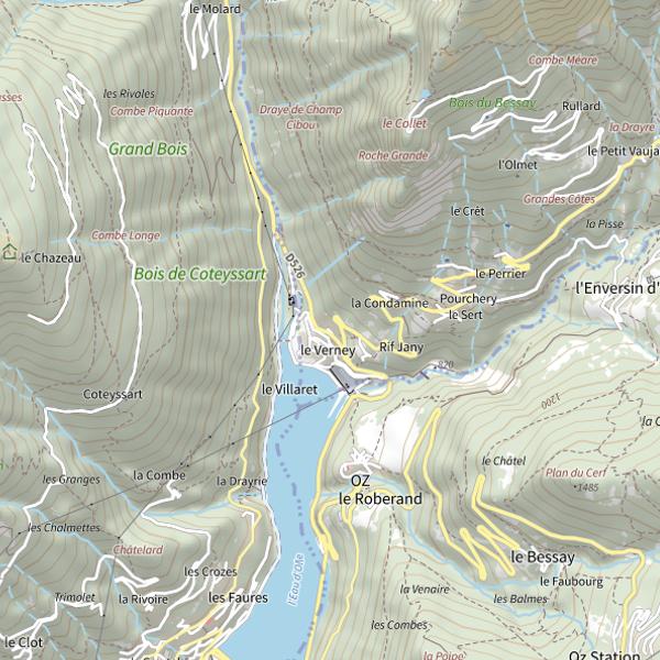 Plan cartographique de Lac de Grand Maison