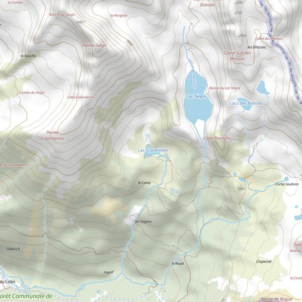 Plan cartographique de Lac de Graveirette