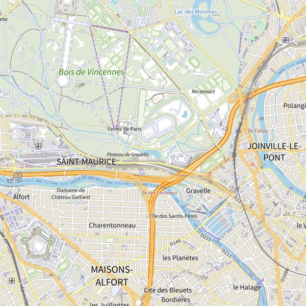 Plan cartographique de Lac de Gravelle