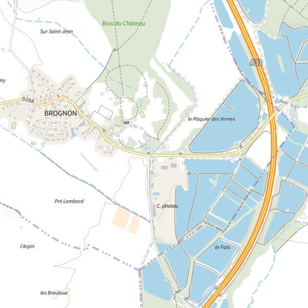 Plan cartographique de Lac de Graviers