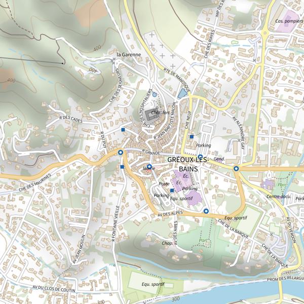 Plan cartographique de Lac de Gréoux