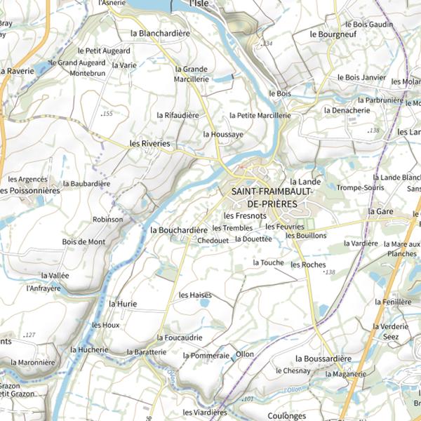 Plan cartographique de Lac de Haute-Mayenne