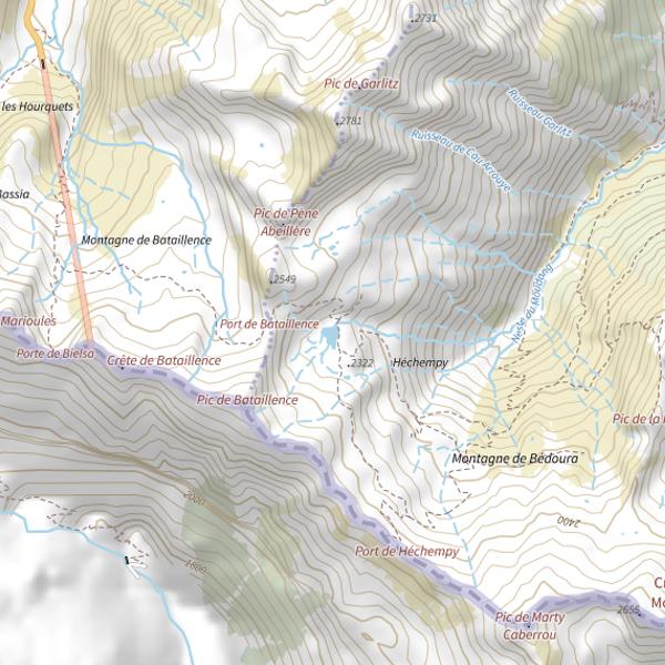 Plan cartographique de Lac de Héchempy