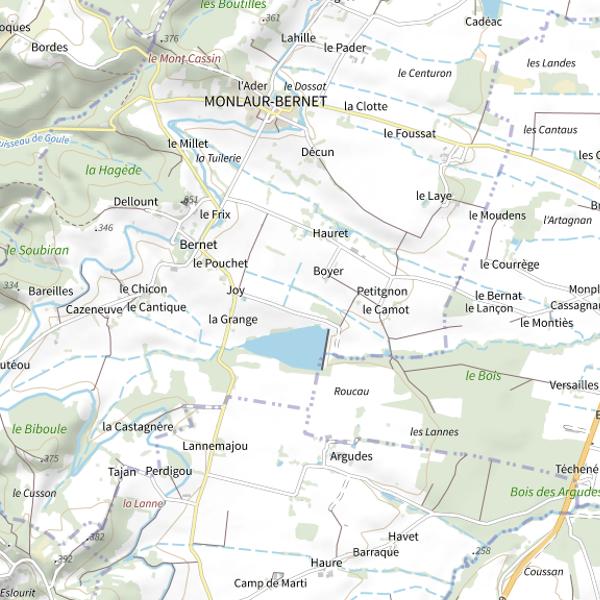Plan cartographique de Lac de Joy