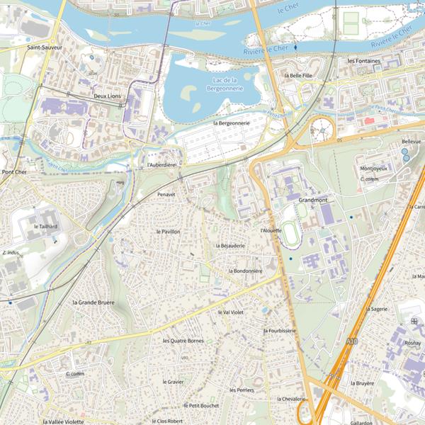 Plan cartographique de Lac de la Bergeonnerie
