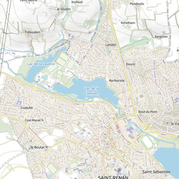 Plan cartographique de Lac de la Comiren