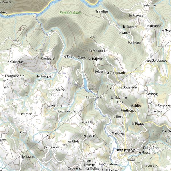 Plan cartographique de Lac de la Daze