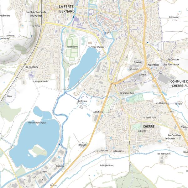 Plan cartographique de Lac de La Ferté Bernard