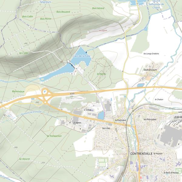 Plan cartographique de Lac de la Folie
