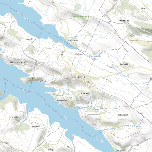 Plan cartographique de Lac de La Ganguise